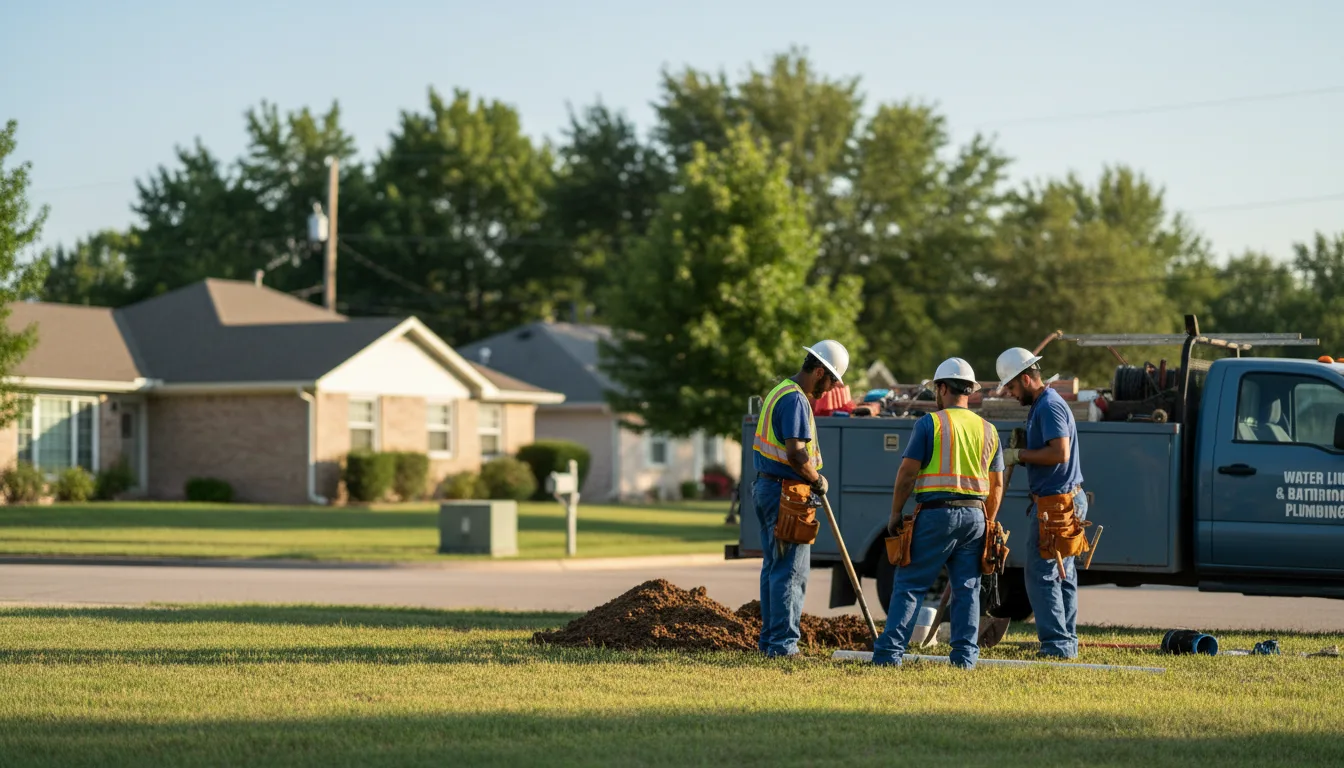Residential water line and bathroom plumbing service in Franklin, NJ